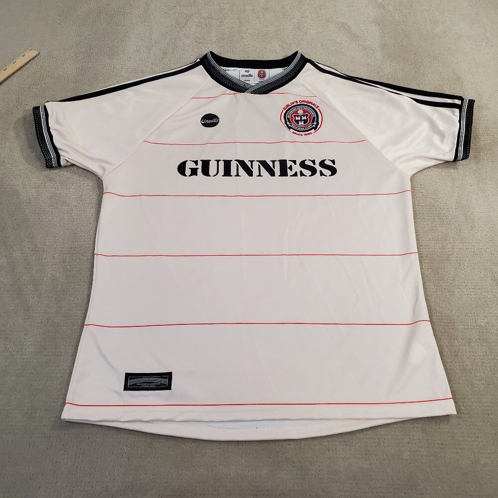 Bohemian FC Soccer Jersey Mens Large White Football Shirt O Neills Guinness Logo